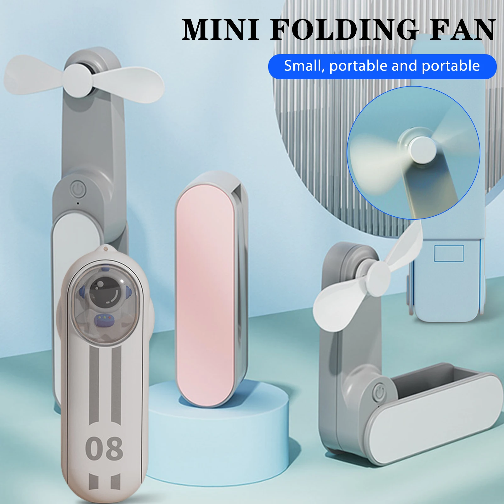 

Handheld Foldable Fan Portable Usb Rechargeable Mute Mini Fan For Indoor Outdoor Small Fan Summer Cooling Fan Home Accessories