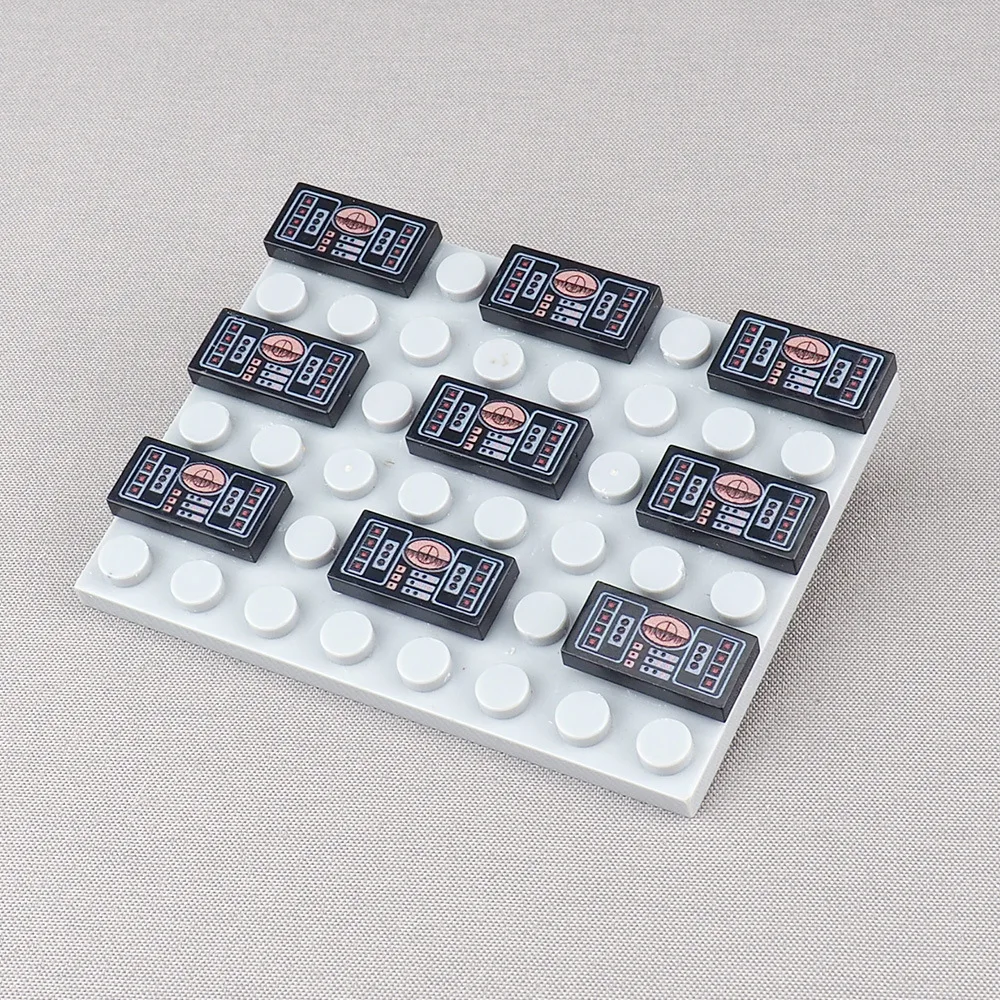 Фото Набор из 10 деталей MOC 3069pb: Печатные блоки для сборки авиационной панели радарного прибора, кирпичики для конструктора, игрушки-подарки №1