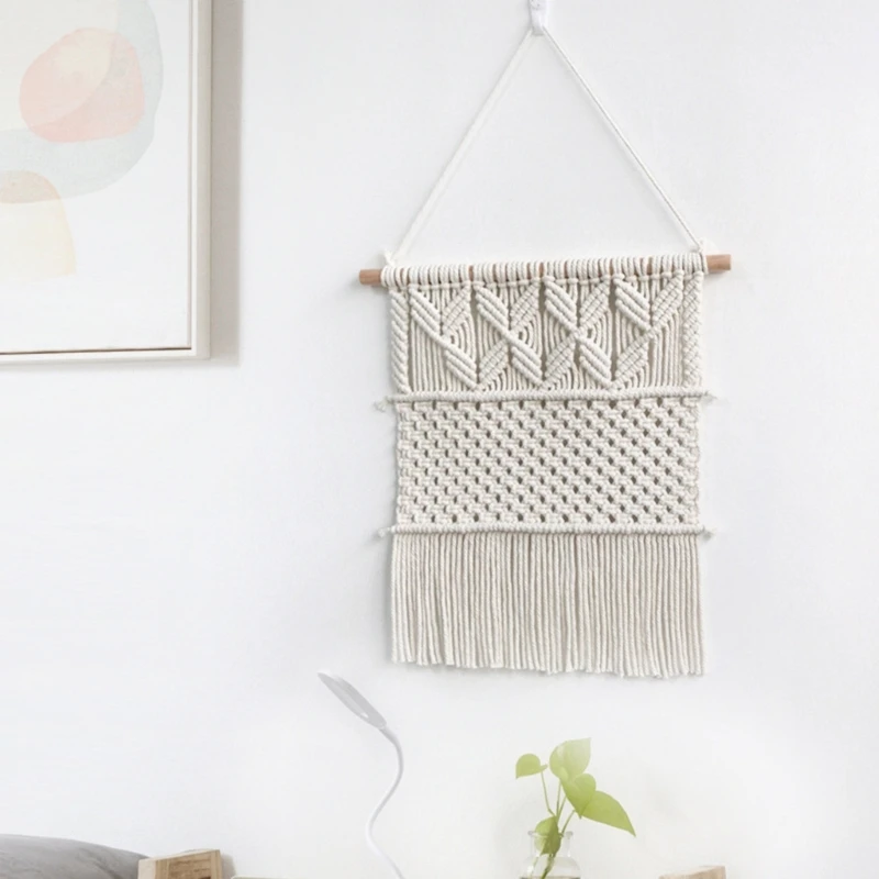 Hanging Earring Organizer Wall Mounted Jewelry Organizer Display Holder Decorative Tapestry for Necklaces Bracelets