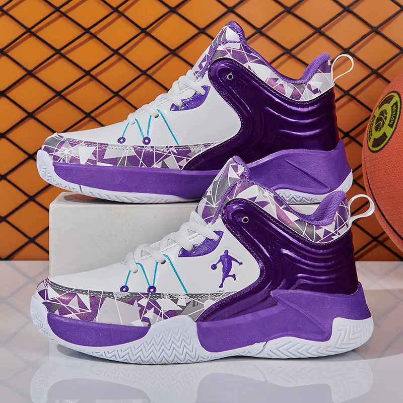 Four Seasons Children's Shoes New Basketball Shoes Popular Basketball Shoes Comfortable Casual Outdoor Sports Shoes for Children