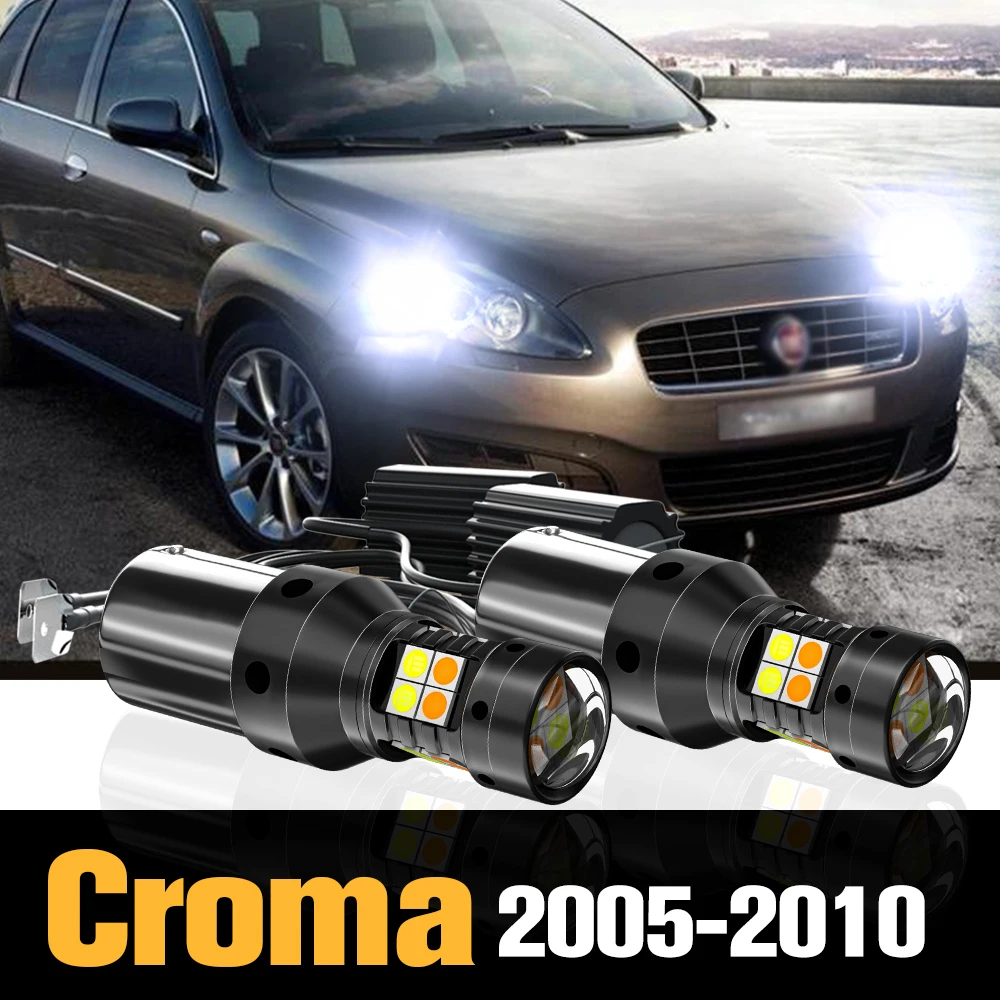 

2pcs Canbus LED Dual Mode Turn Signal+Daytime Running Light DRL Accessories For Fiat Croma 2005-2010 2006 2007 2008 2009