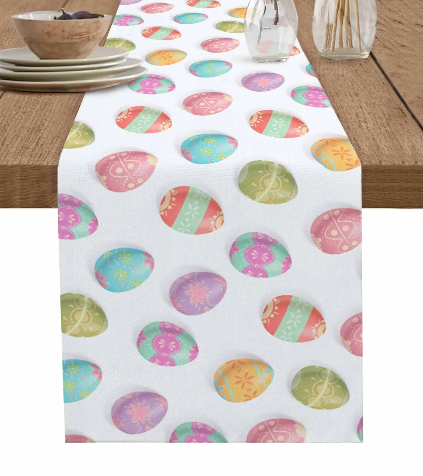 

Easter Watercolor Eggs Table Runner Luxury Wedding Decor Table Runner Home Dining Holiday Decor Tablecloth