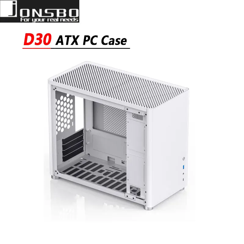 

JONSBO D30 ПК чехол полностью алюминиевый корпус MATX ATX стеклянный боковой прозрачный корпус поддержка видеокарты 305-355 мм кулер ЦП ≤ 168 мм