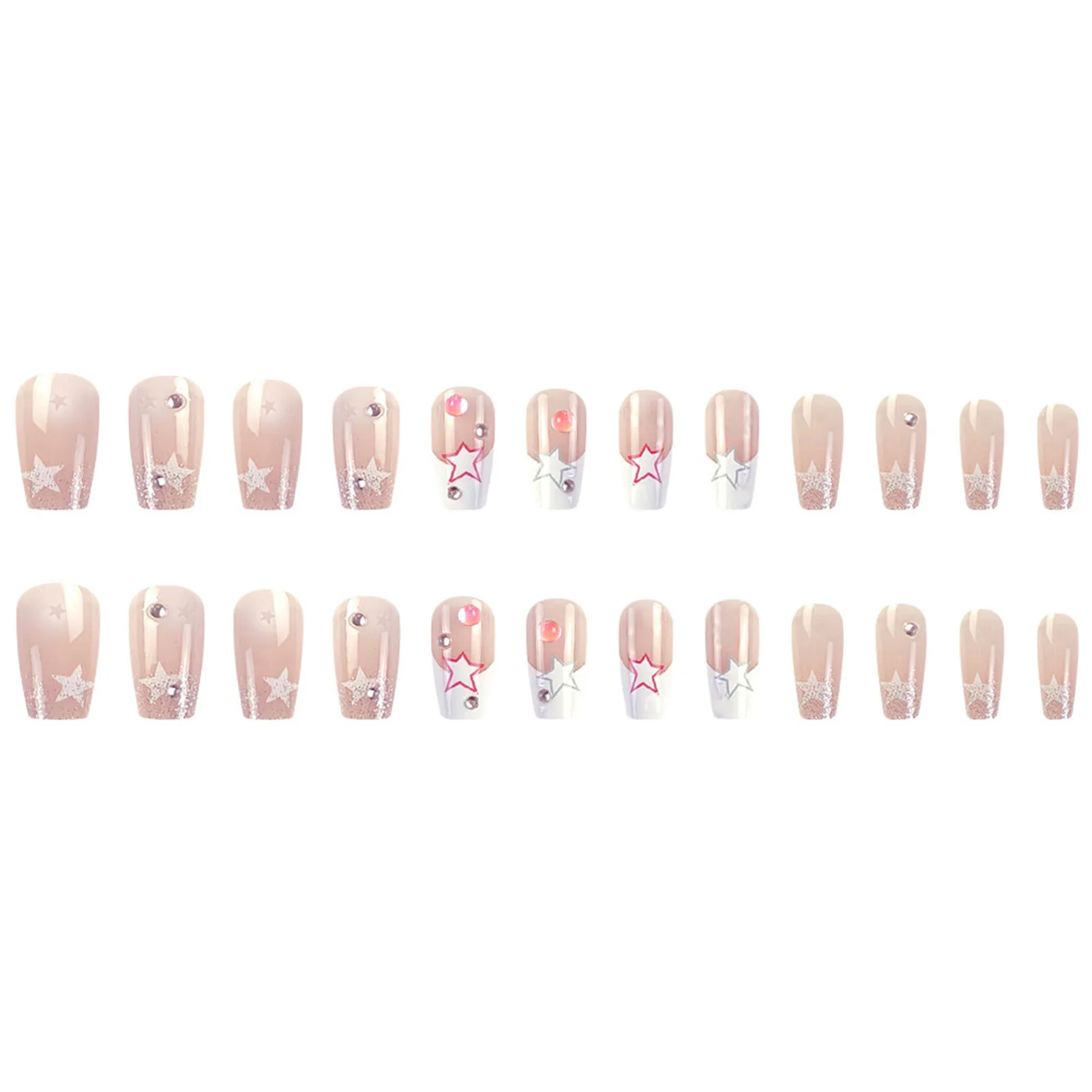 

24 шт., искусственные ногти для девочек