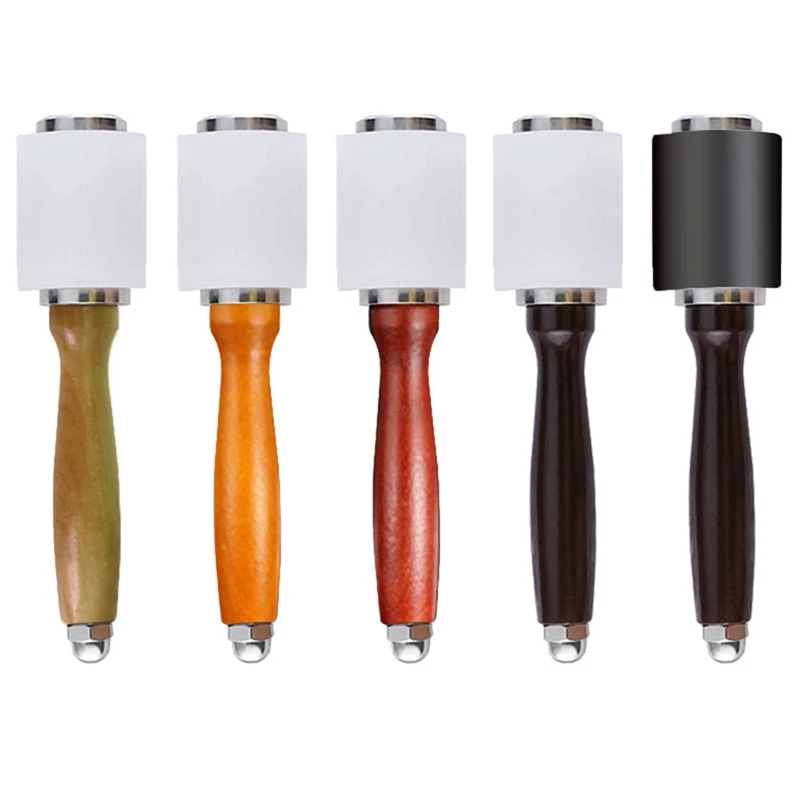 

Молоток для резьбы по коже, кожевенный ремесло «сделай сам», швейный стержень из воловьей кожи, пластиковая прямая деревянная ручка 8,26 дюйм...