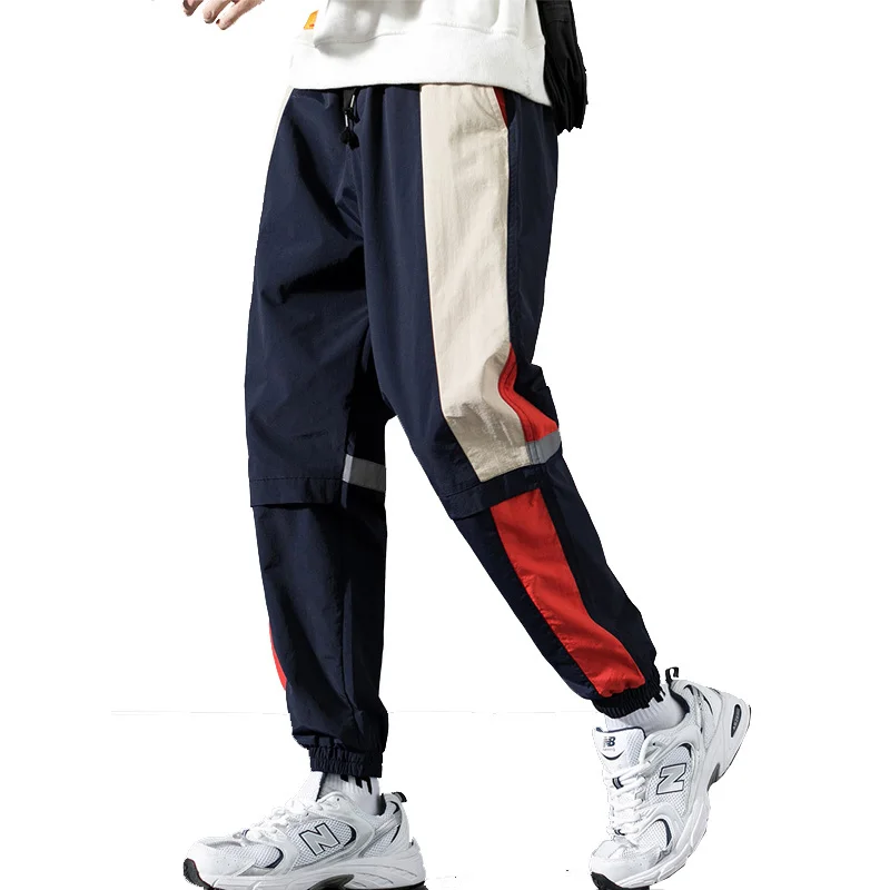 

Streetwear Men Black Joggers Pants 2023 Mens Big Pockets Ribbons Hiphop Cargo Pants Male Overalls Sweatpants Men Clothes