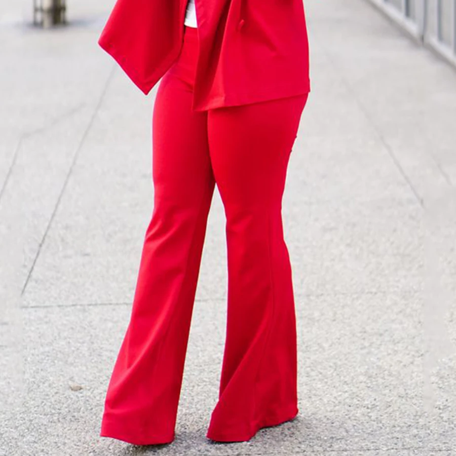 

Delta Sigma Theta Temperament and fashion long wide-leg pants