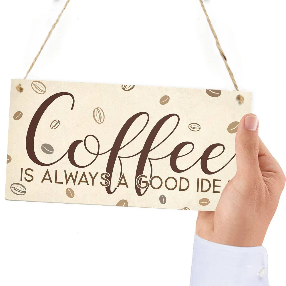 

Coffee Bar Door Sign Wooden Coffee Wall Hanging Sign Rustic Farmhouse Coffee Cup Plaque for Home Restaurants Decoration