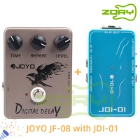 joyo jf 08 digital delay pedal effect for electric guitar bass guitar pedal analog delay pedal time range 25ms 600ms true bypass