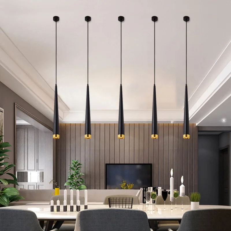

Dimmable LED Pendant Lamp Long Tube L500MM 5W 7W Kitchen Island Living Room Bar Decoration Cylinder Pipe Spot Hanging Light