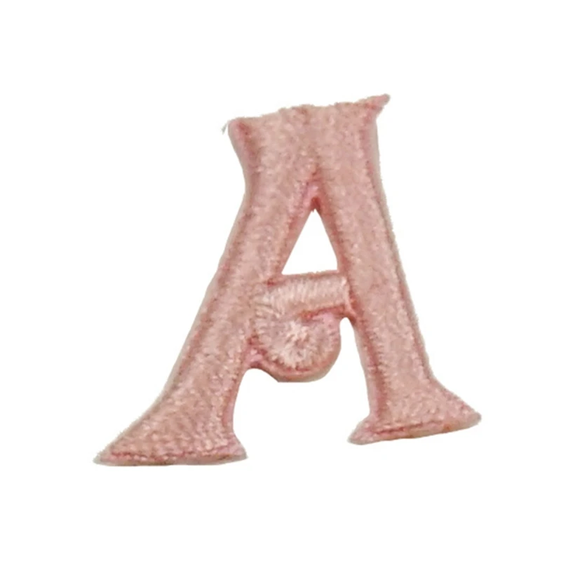 

H9ED 26 PCS Iron on Letters Patches Applique Sew on Patches Rose Gold Letter A-Z Patch Alphabet Embroidered Patches DIY Custom