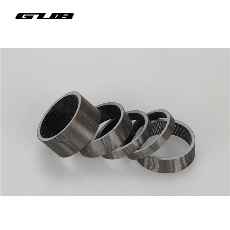 GUB TC-004 5pcs/set 1 1/8" UD Carbon Fiber Washer Bike Bicycle Headset Stem Spacers Kit For  Fix Refit 5mm 10mm15mm