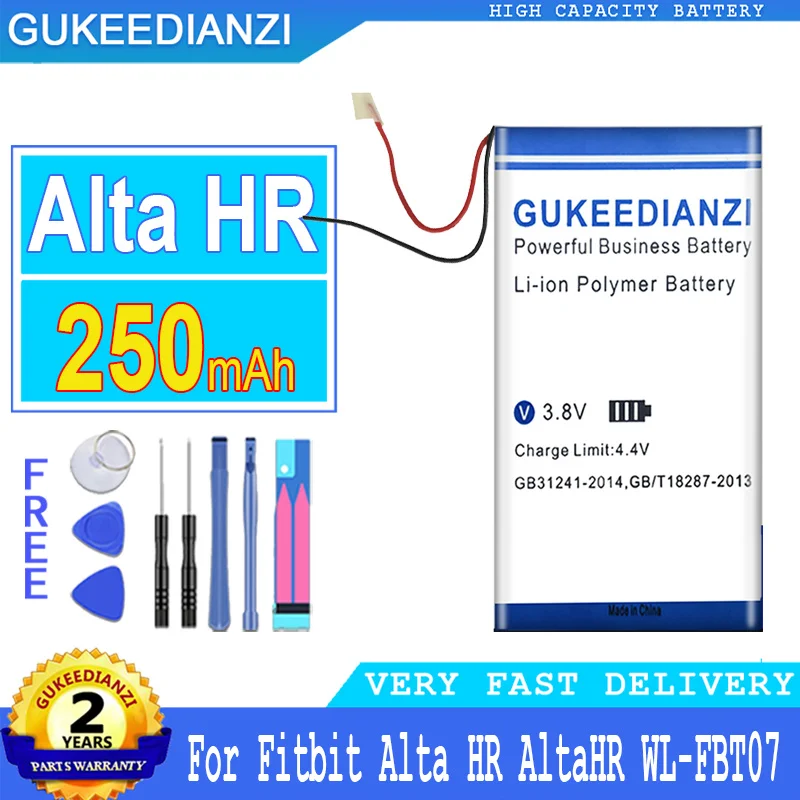 

Bateria 250mAh High Capacity Battery For Fitbit Alta HR WL-FBT07 2-wire High Quality Battery