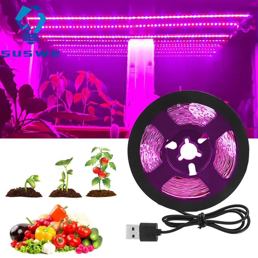

DC 5V USB LED Grow Light Strip Lamp Full Spectrum Fitolampy For Vegetable Flower Seedling Plant Light Tent Growing Phyto Lamps