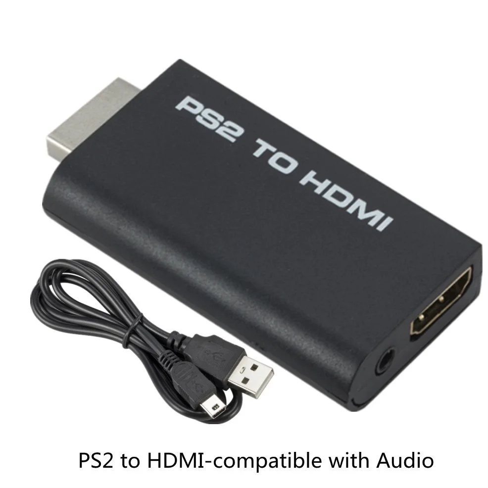 

LccKaa Audio Video Converter Adapter 480i/480p/576i with 3.5mm Audio Output for PS2 to HDMI-compatible for All PS2 Display Modes