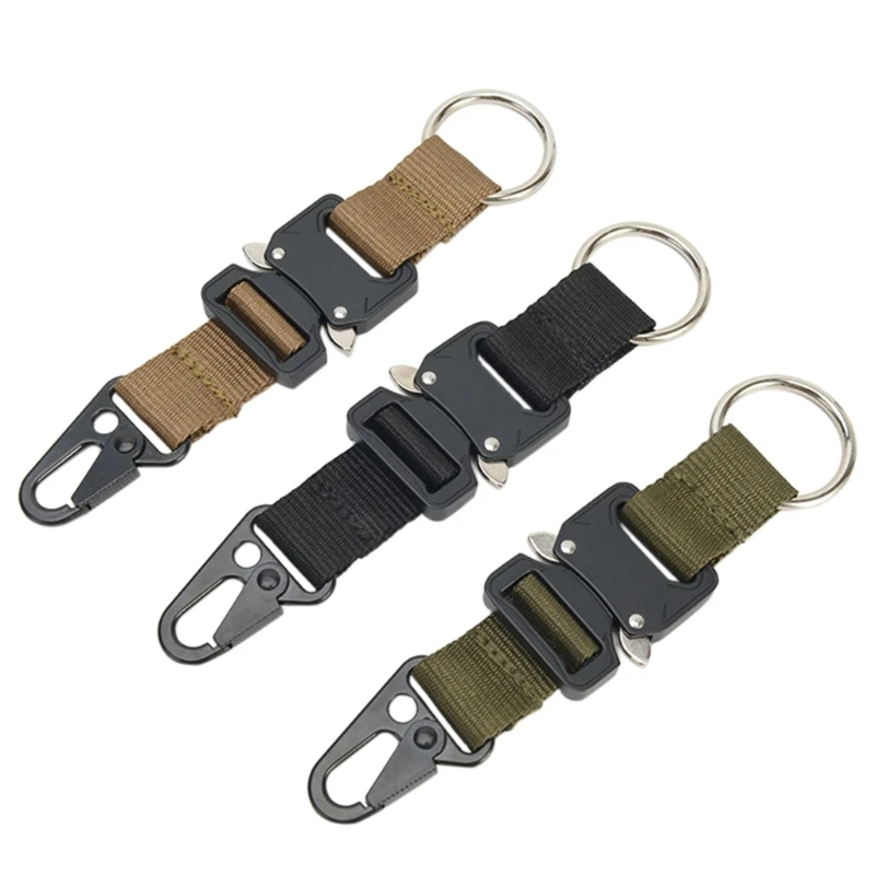 

Molle Backpack Hook Key Clips Strong Keychain Clip Molle Hook Heavy Duty Belt Keepers with Key Holder Key Chain Loop