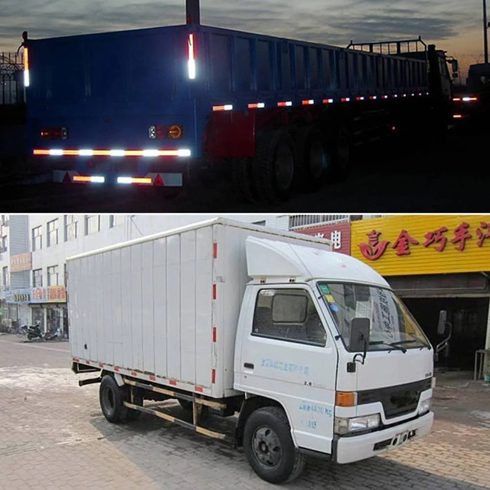 

Conspicuity Reflective Tape Easy To Apply High Quality Red White Stripe Trailer RV Truck