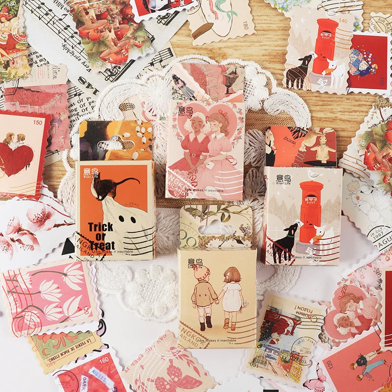 

46 Sheets/Set Fresh Hand Account DIY Material Romantic Decorative Sticker Diary Notepad Scrapbooking DIY Craft Stickers