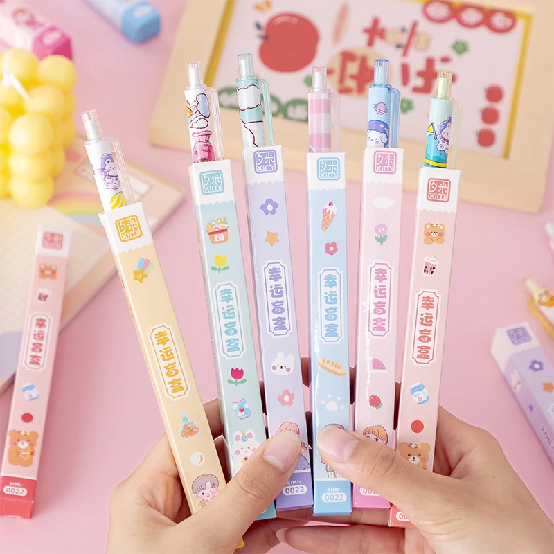 

1pc Ins Cute Lucky Pen Students High-value Press Pen Surprise Children's Creative Small Gift Stationary