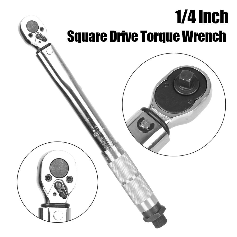 

Square Drive Torque Wrench Accuracy 3% 5-25N.m Spanner Two-way Precise Ratchet Key 1/4 Inch Car Bike Repair Hand Tools