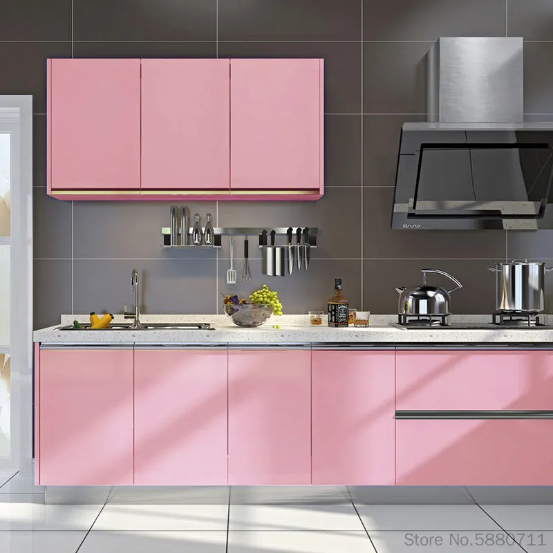 pvc new kitchen waterproof stickers oil resistant pearl paint laser stove kitchen cabinet self adhesive wall sticker diy wallpap free global shipping