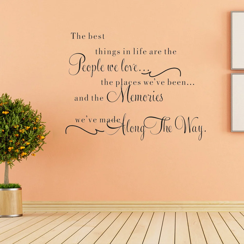 

1PC Black Removable Adhesive The Best Things In Life Are The People We Love Wallpaper