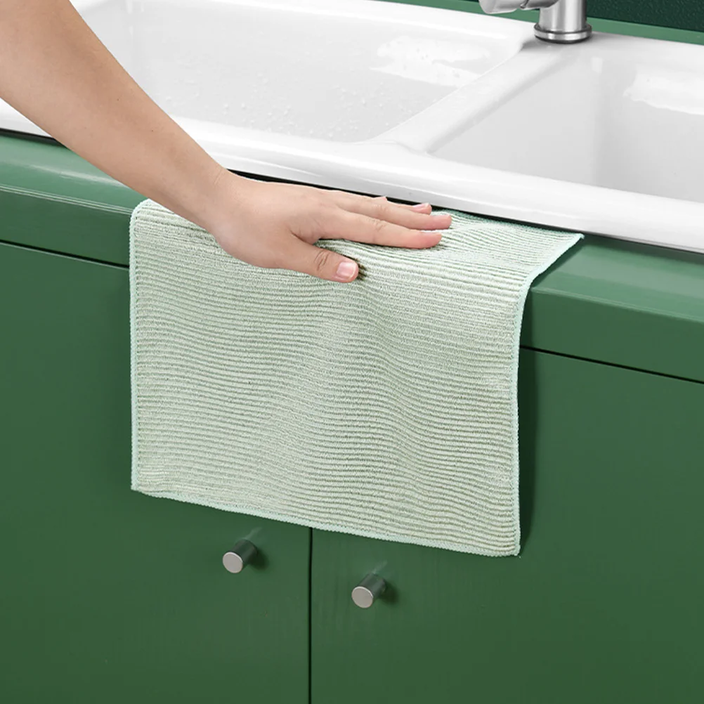 5 шт. кухонная тряпка для мытья посуды чистый полиэстер удобные полотенца чистки