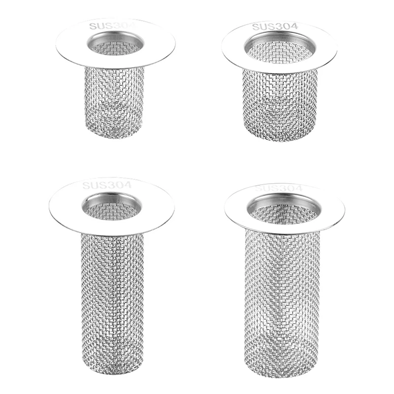 

Stainless Steel Floor Drain Filter Mesh Kitchen Sink Anti-clog Filter Bathtub Hair Catcher Shower Leak Net Strainer Drains