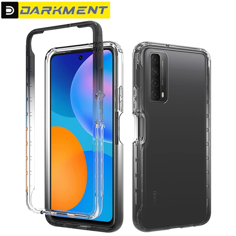 

Shockproof Gradient Color Clear Case For Huawei P Smart 2021 2020 Simple Soft Silicone Transparent Cover For Huawei P Smart S