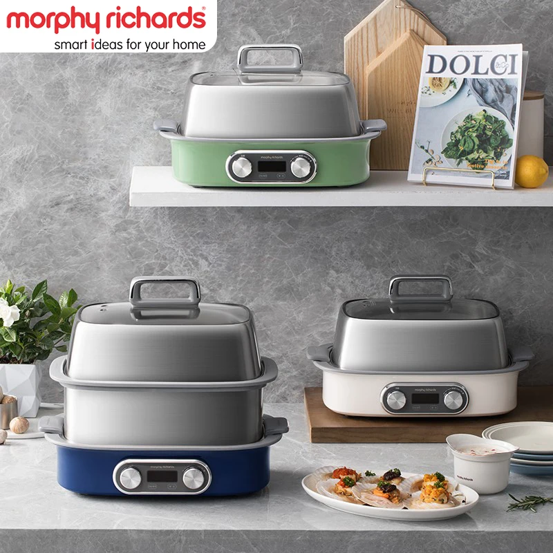 

Пароварка электрическая Morphy Richards MR1168, 10 секунд, быстрая подача пара, морепродукты, овощи, паста, мясо, резервирование 12 часов, для кухни