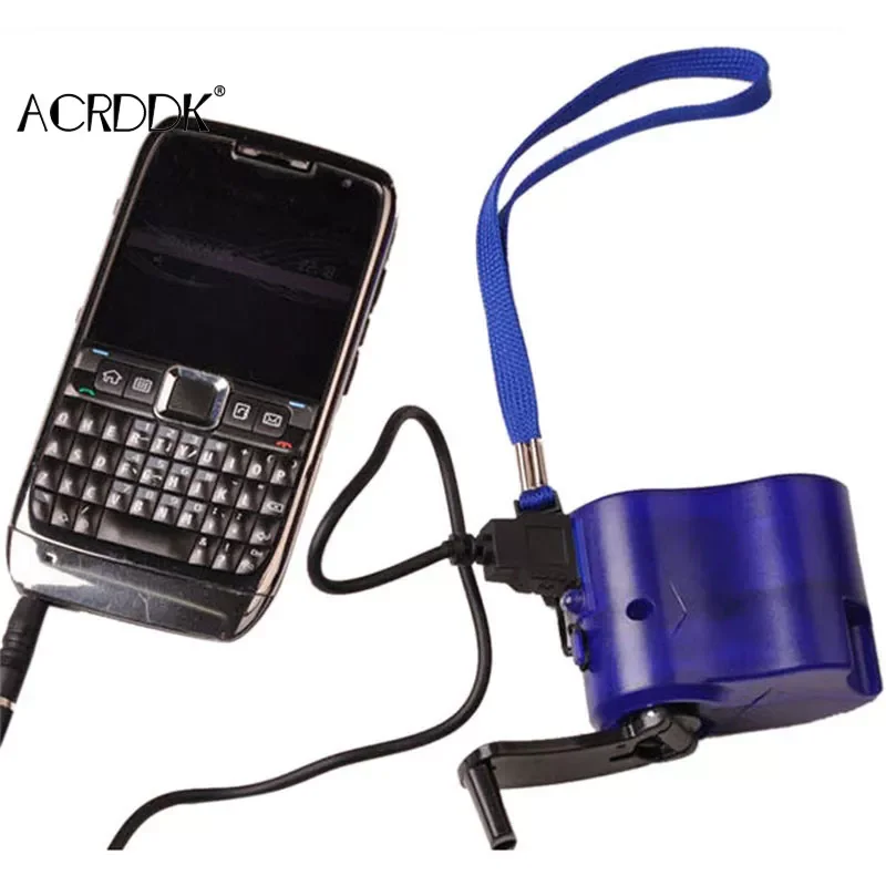 

Charger USB Charging Emergency Hand Crank Power Dynamo Portable For Outdoor Mobile Phone FC