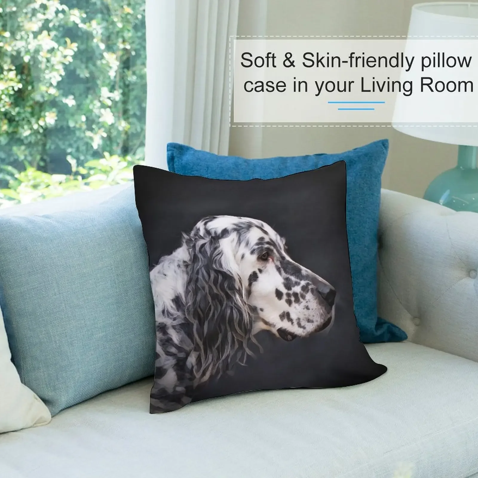 Английская собака-сертер с острыми глазами подушка детские чехлы для подушек