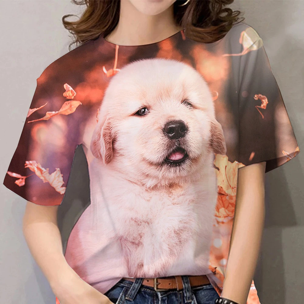 

Fashion Lovely Dog 3D Print Animal Harajuku Round Neck Short Sleeve Women Ladies Girls T-Shirt Unisex Summer Tops Tees 110-6XL
