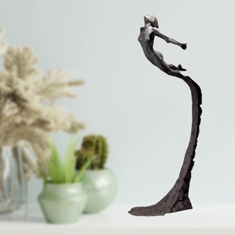 

Статуэтка из смолы в современном стиле телесного цвета, статуэтка сексуальной девушки, аксессуары для офиса, ремесла ручной работы, скульпт...