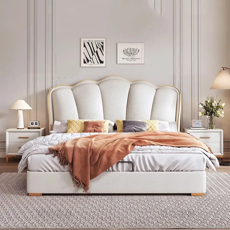 Роскошная детская двуспальная кровать с современными выдвижными ящиками