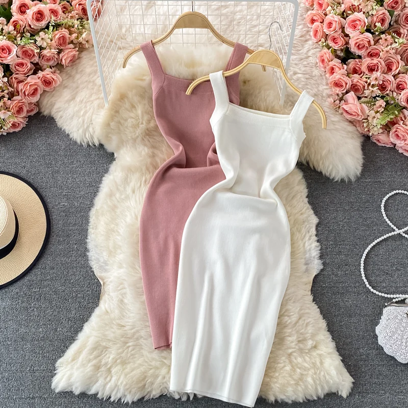 

Women's Sexy Style Knit Dress Spring Summer Sleeveless Dress