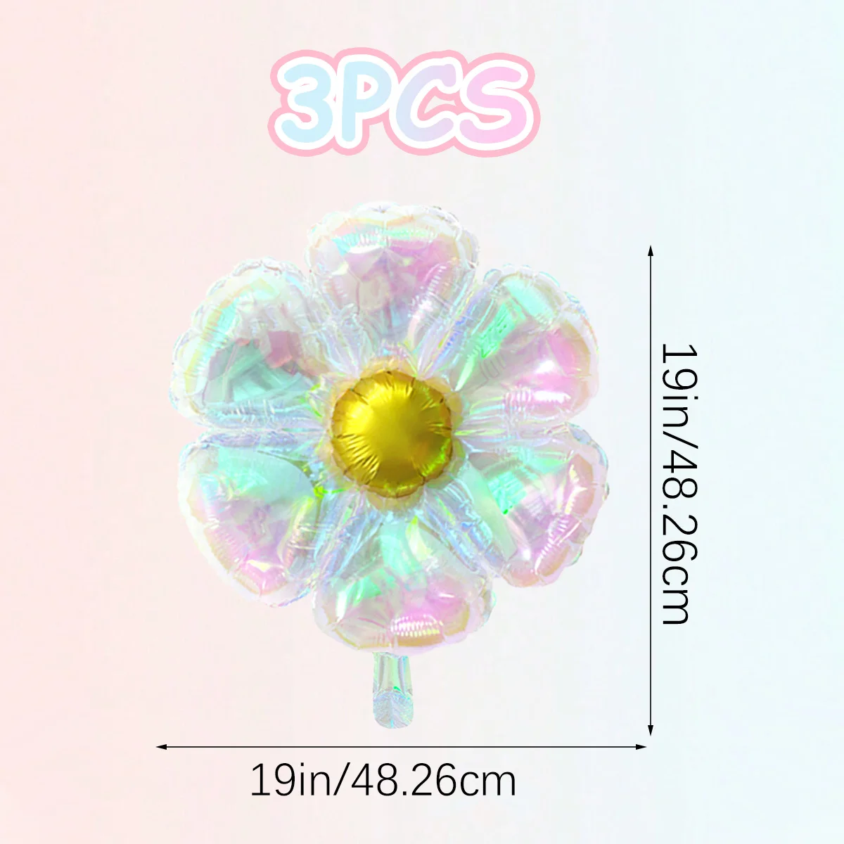 

Радужные прозрачные шары с ромашками