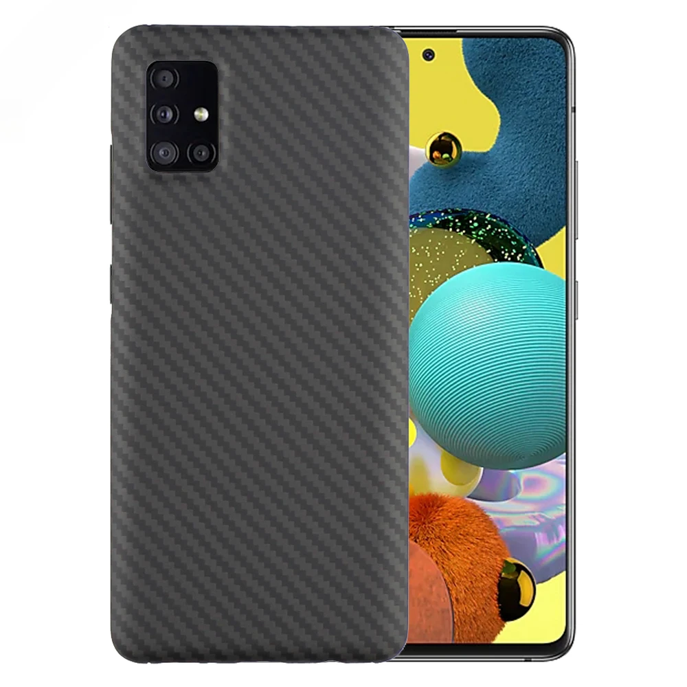 

New! Real Aramid Fiber Carbon Fiber Phone For Samsung Galaxy A51 Ultra-light Galaxy A71 Phone Protective CASE Cover