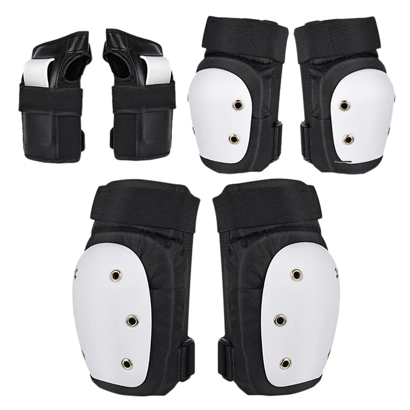 Knee Pads Elbow Pads And Wrist Guards 6 In 1 Skateboard Protective Gear For Cycling Inline Skate And Scooter