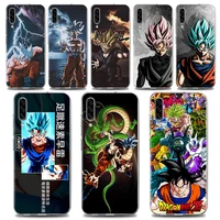 clear soft silicone case for samsung galaxy note 20 ultra 5g 8 9 10 lite plus a50 a70 a20 a01 cover anime dragonball z son goku