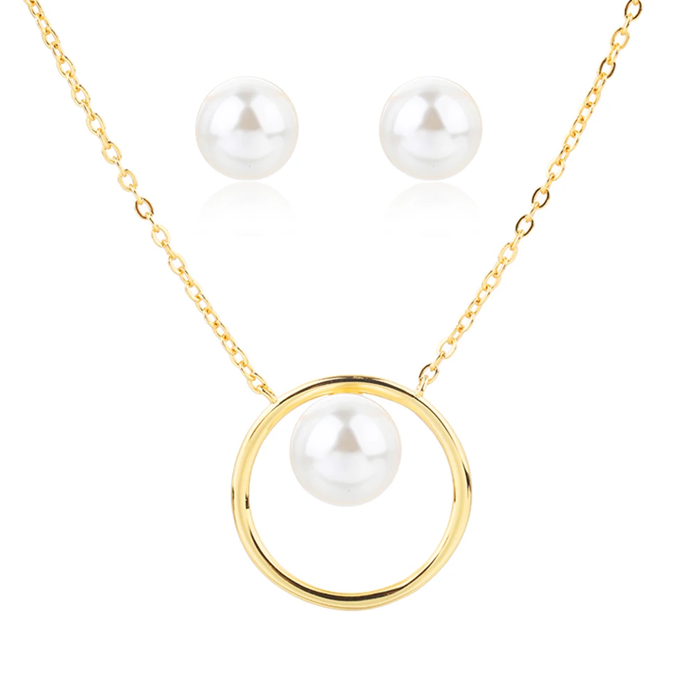 

Комплект из колье и серёг, с жемчугом 8 мм, из серебра 925 пробы