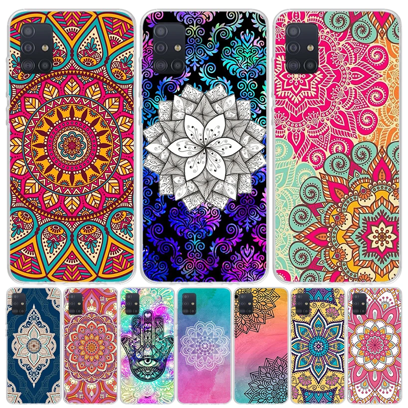 Чехол для телефона Totem Mandala с цветным цветком Samsung Galaxy A51 A41 A31 A21S A11 A01 A71 A50 A40 A30S A20E A10S