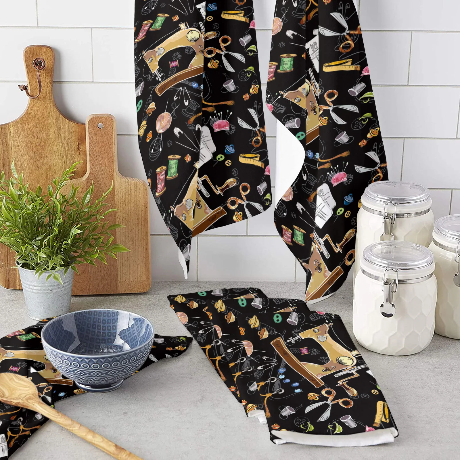 

Sewing Machine Needle Thread Hanger Kitchen Towel Microfiber Rags Cleaning Cloth Home Washing Dish Cleaning Tools