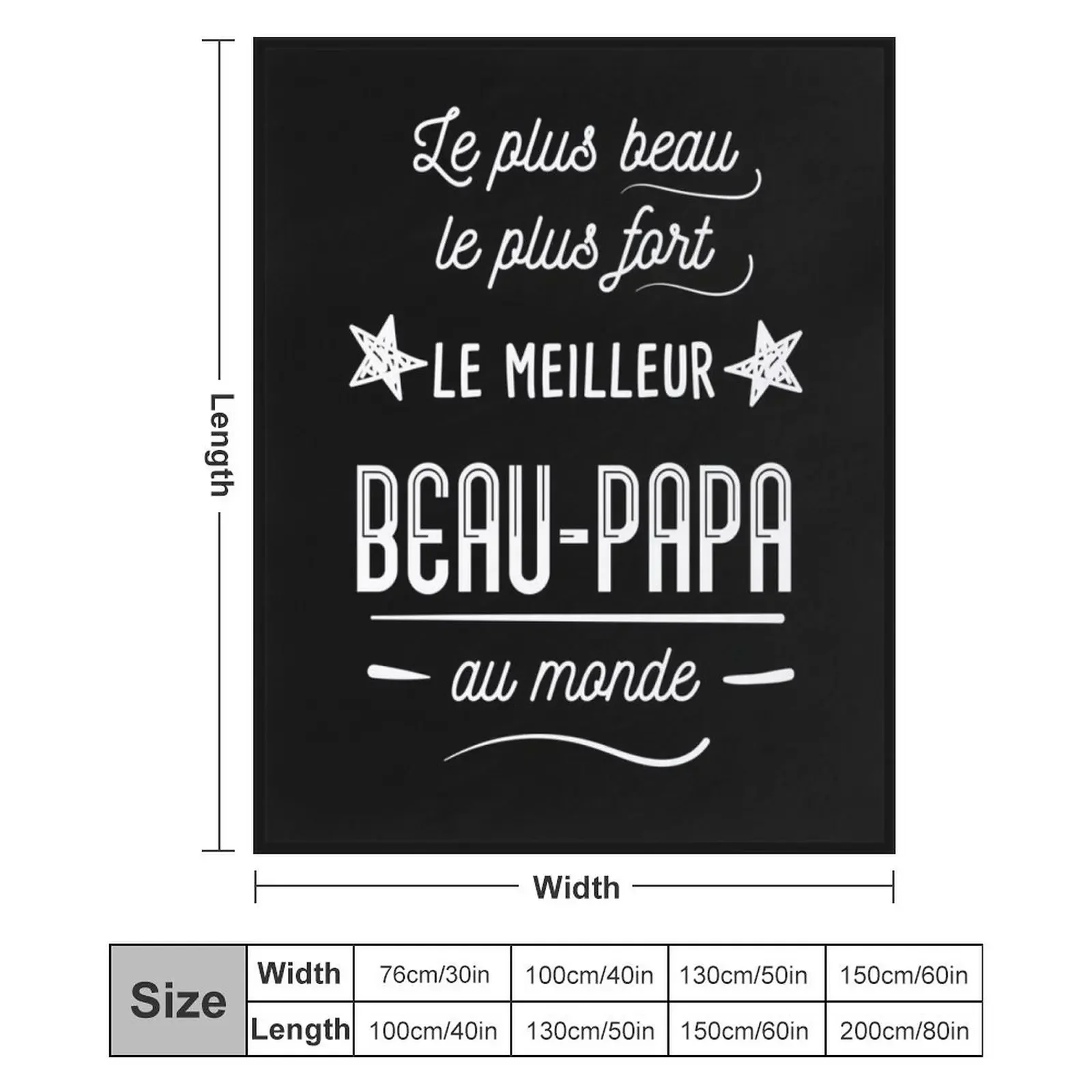 Пушистое одеяло Le meilleur beau papa au monde