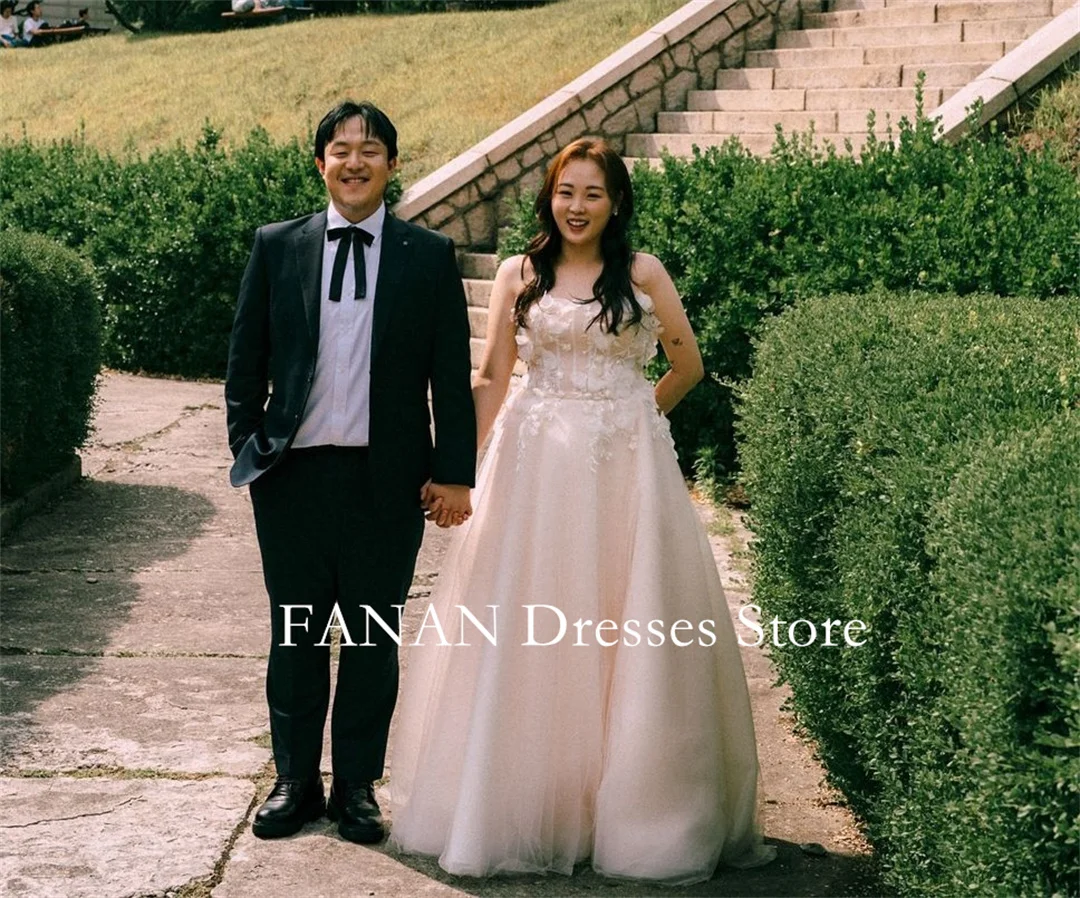 Женское свадебное платье FANAN без бретелек винтажное фатиновое трапециевидной