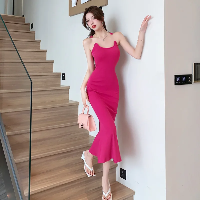 

Women's Dress Summer Korean Fashion Woman Clothing Sexy Long Elegant Party Luxury Formal Occasion Evening Dresses Free Shipping