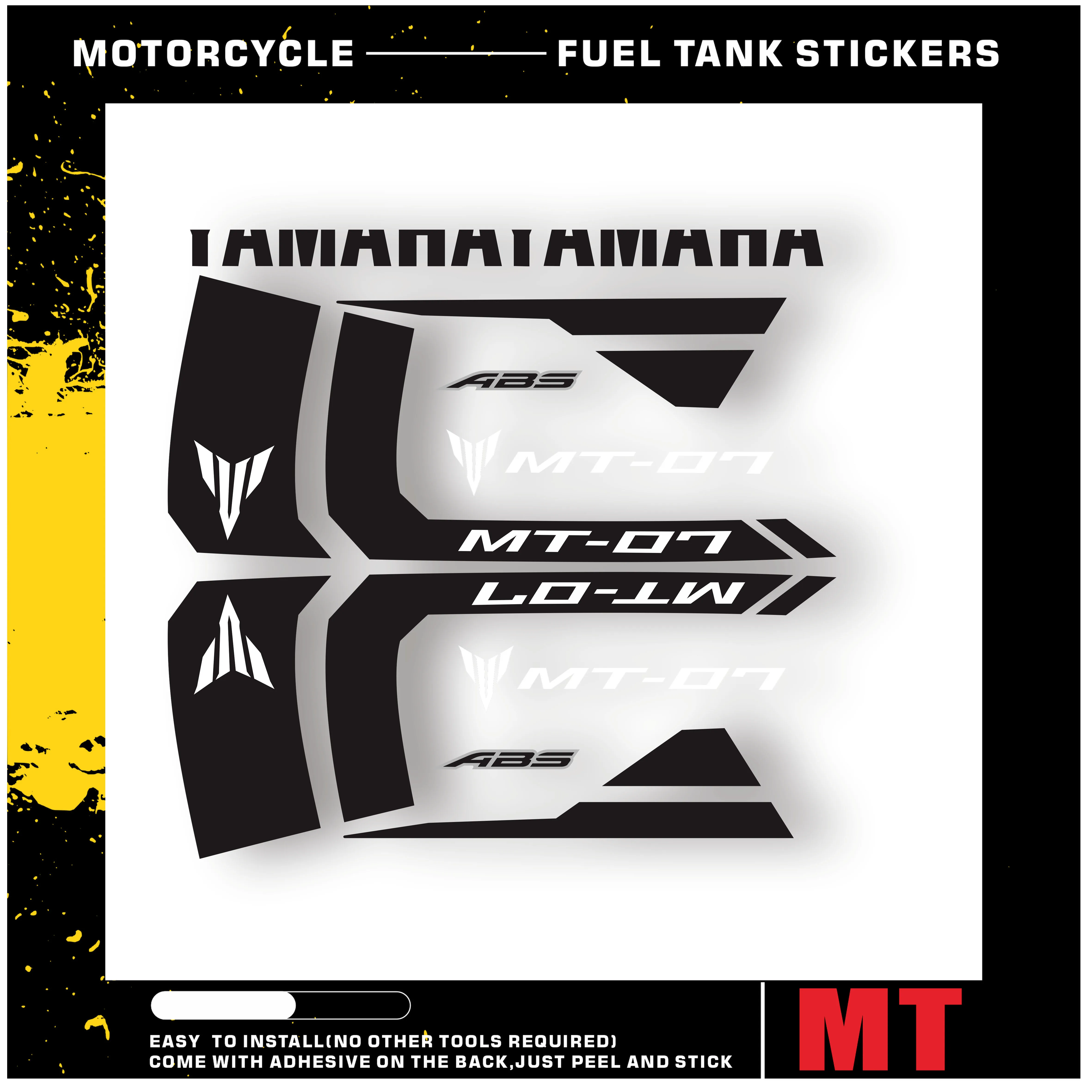 

Vinyl Mt 07 Stickers Motorcycle Tank Decal Strip Logo Kit For Yamaha Mt 07 Mt07 2022 2021 2020