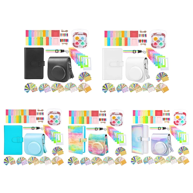 

14 in 1 Shoulder Bag Photo Frame Album Kit Instant Shoulder Strap Bag Case Photo Album Film Frame for Fujifilm Instax Mini 11