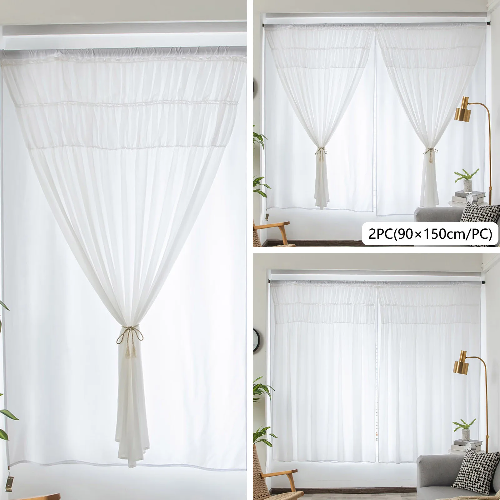 

2 Panels Home Curtains Layered Solid Plain Panels And Sheer Sheer Curtains Window Curtain Panels 35 Shower Curtains with Liner