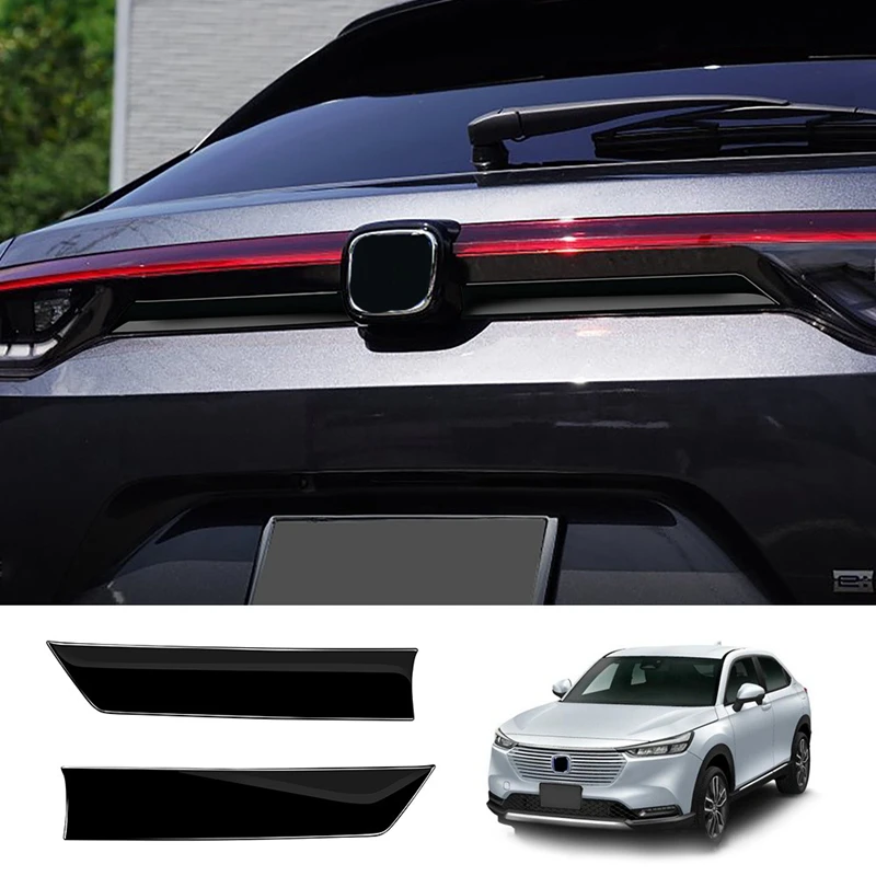 

Для Honda HRV HR-V Vezel 2021 2022 экстерьер ABS Глянцевая черная задняя дверь багажник полоса задняя дверь края литье планка крышка